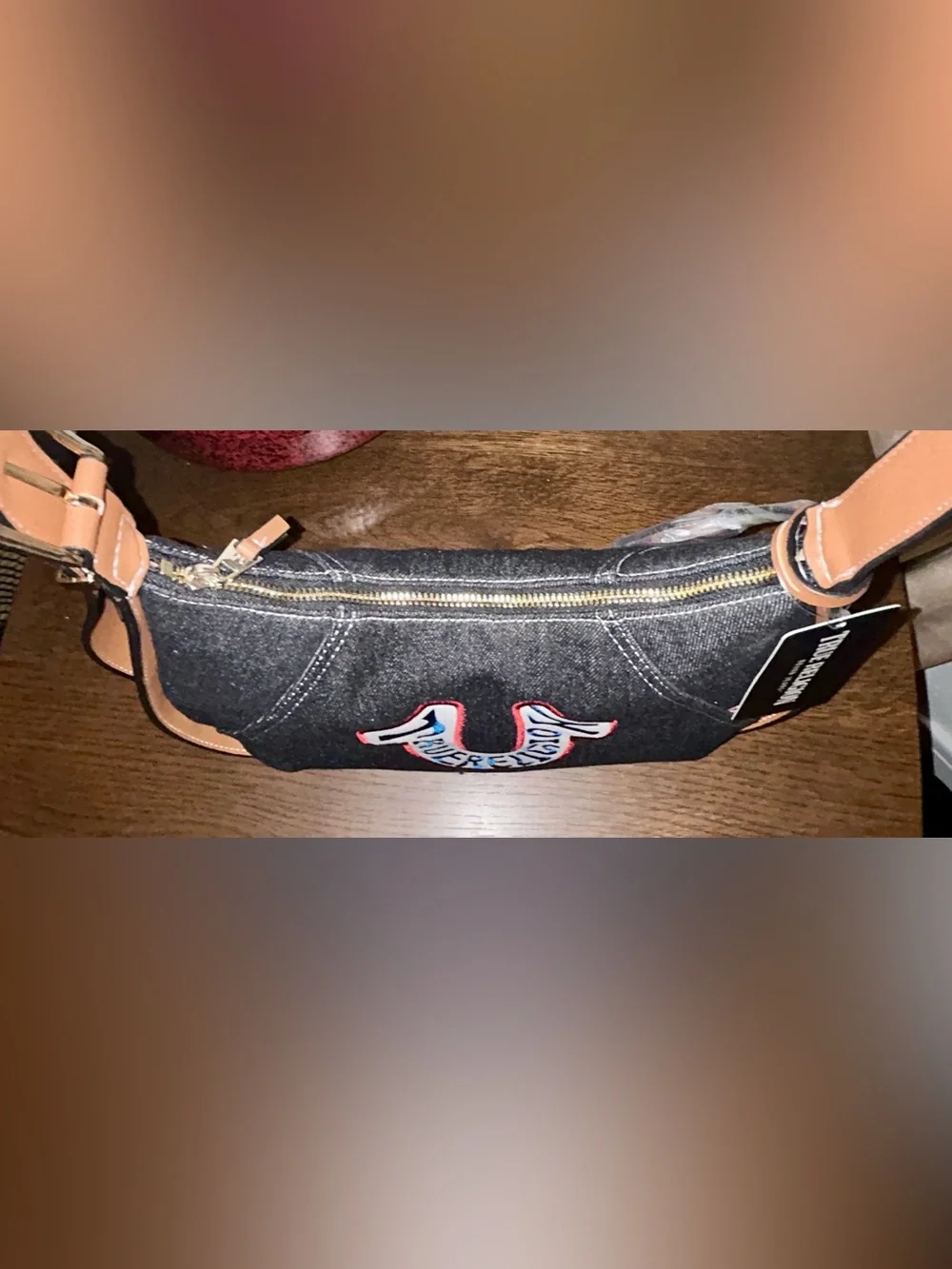True Religion Retro Denim Hobo Bag. New With Tags